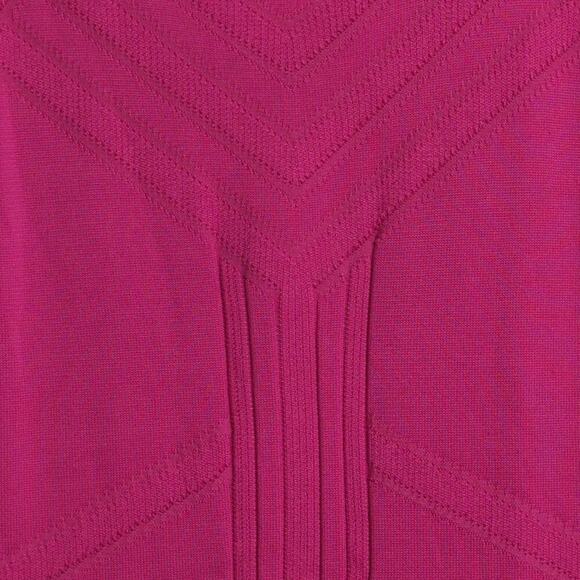 Cache Hot Pink Sleeveless Sheath Dress Textured Design Zipper Back Size XS - Picture 2 of 11